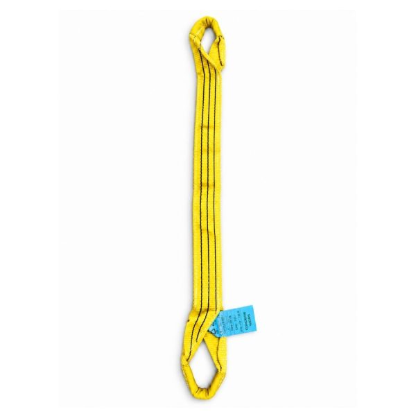 Elingue Sangle plate CMU 3 tonnes, jaune, boucles chantournées
