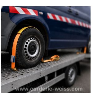 Sangles porte-voiture professionnelles – Arrimage sécurisé véhicules légers et utilitaires