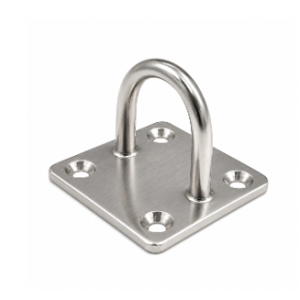 Pontet inox sur platine carrée AISI 316